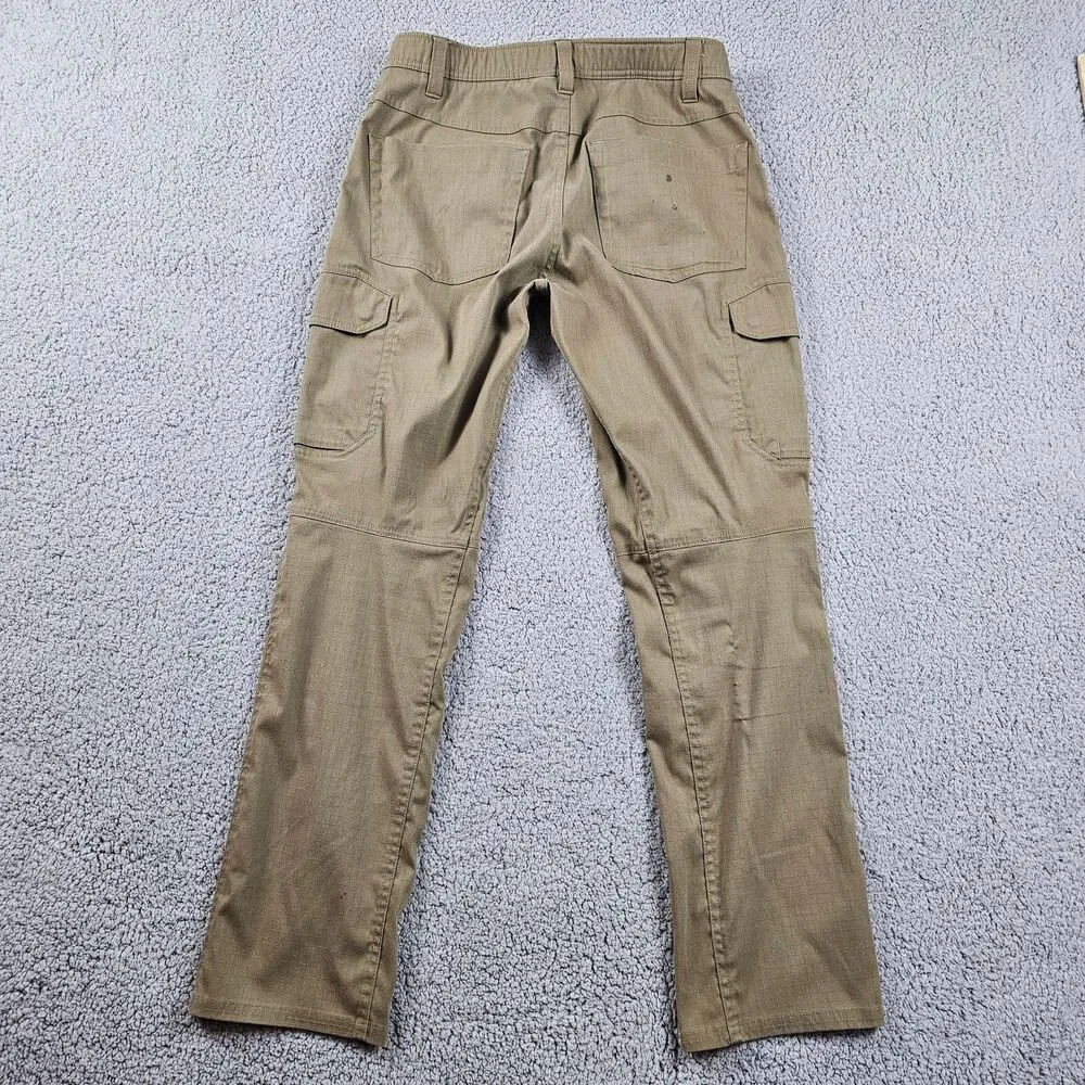 Under Armour Cargo Pants Mens 30x29* Beige Storm Ripstop Tactical Distressed